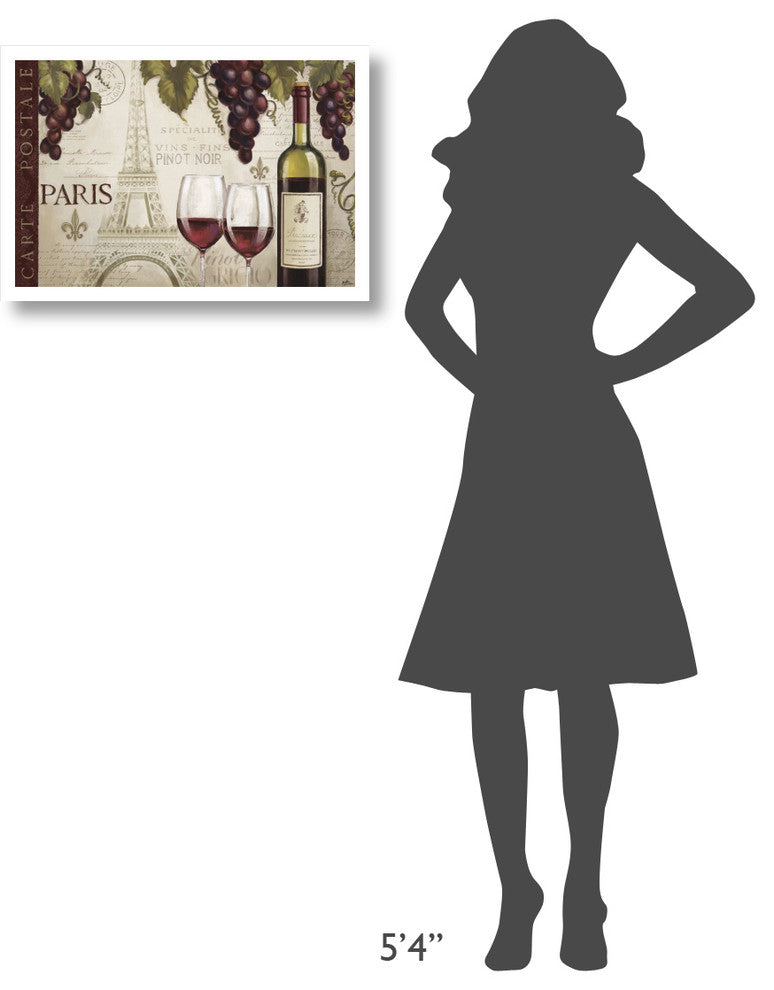 "Wine in Paris I" Digital Paper Print by Janelle Penner, 26"x18"
