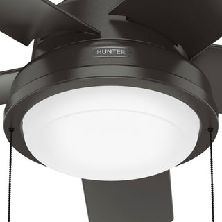 Hunter Seawall Wet Rated Ceiling Fan, LED Light Kit, Pull Chain, Noble Bronze