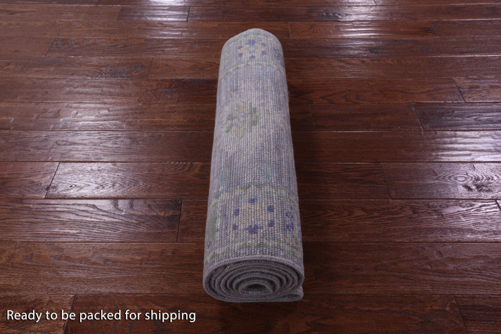 2' 7" X 7' 11" Handmade Turkish Oushak Wool Runner Rug - Q14995