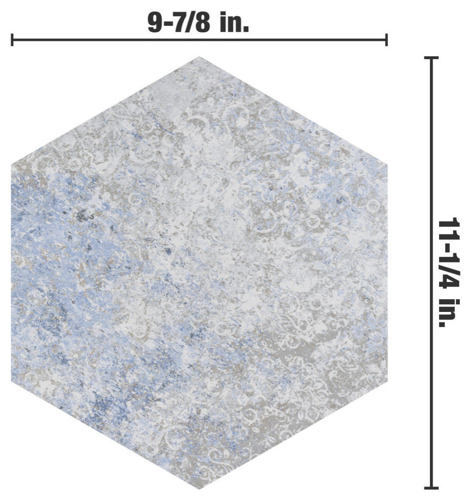 Emotion Hex Porcelain Floor and Wall Tile Sample