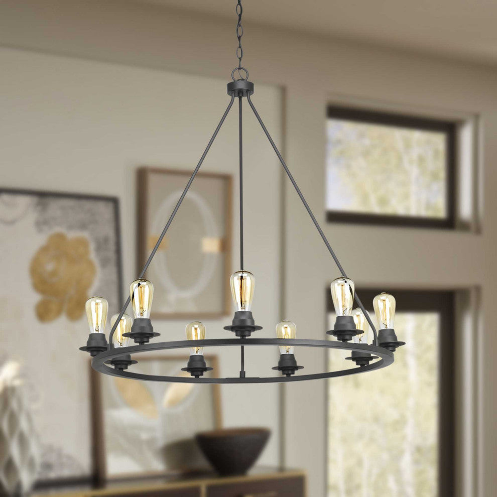 Debut 9-Light Chandelier, Graphite