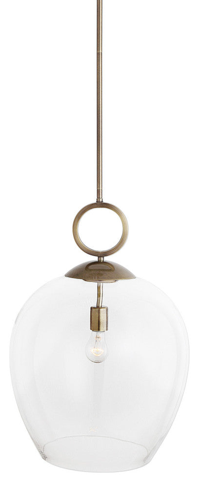 Uttermost 22127 Calix 1 Light 15-3/4"W Pendant - Aged Brass