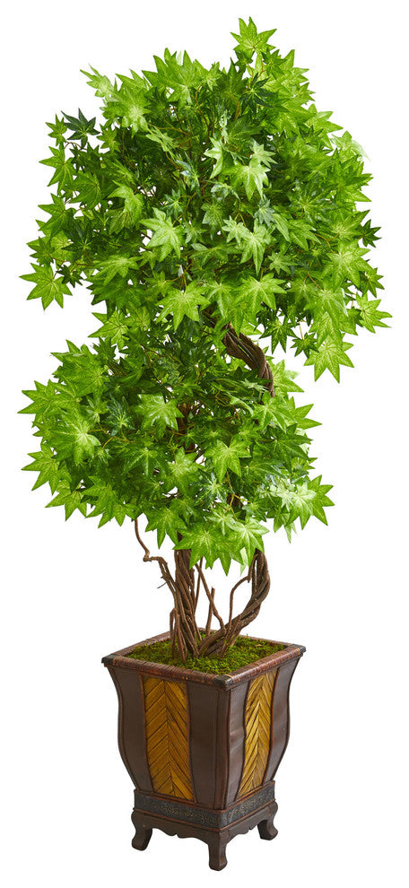 Nearly Natural 6" Maple Artificial Tree in Decorative Planter