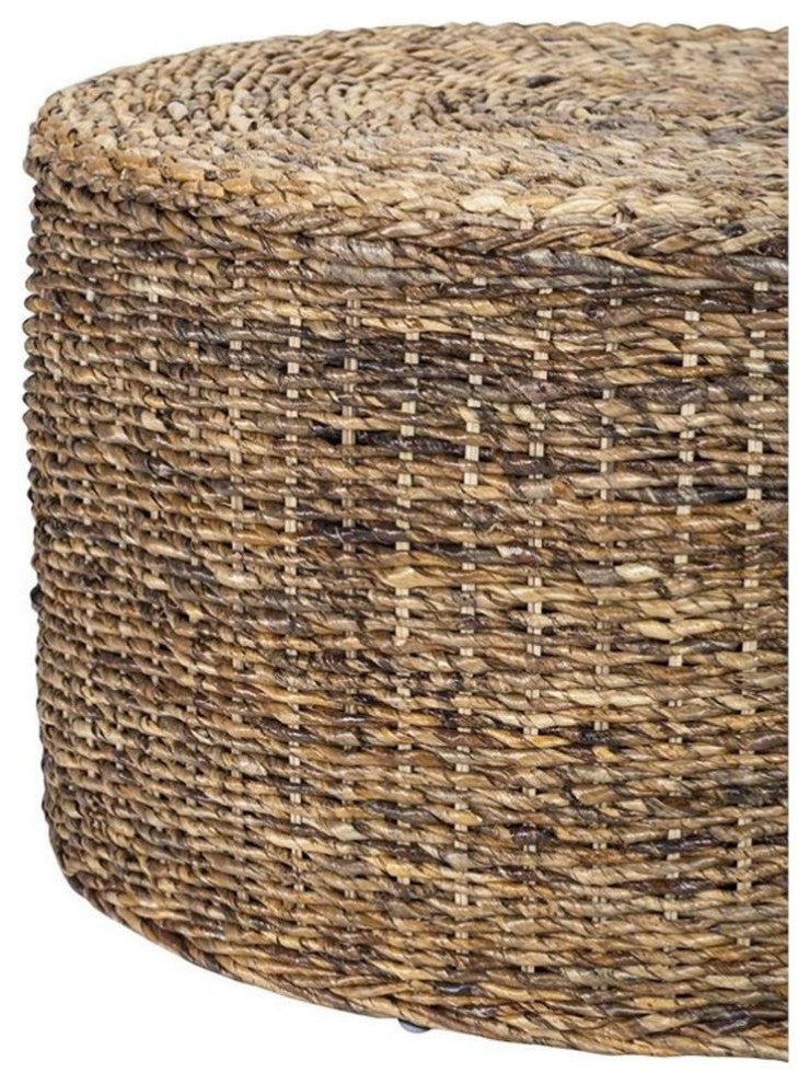 Trent Home Transitional Round Wicker/Rattan Coffee Table in Multi Brown