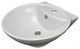 Countertop Round Vessel Bathroom Sink White with Overflow Counter Vessel Sinks