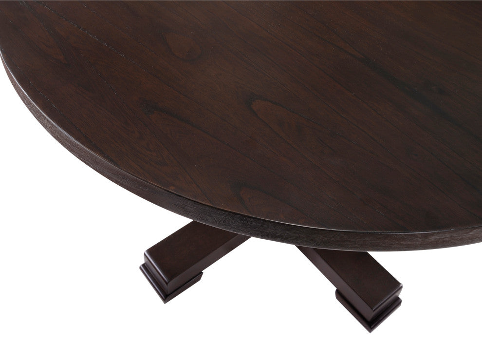 Regency Round Pedestal Table, Espresso