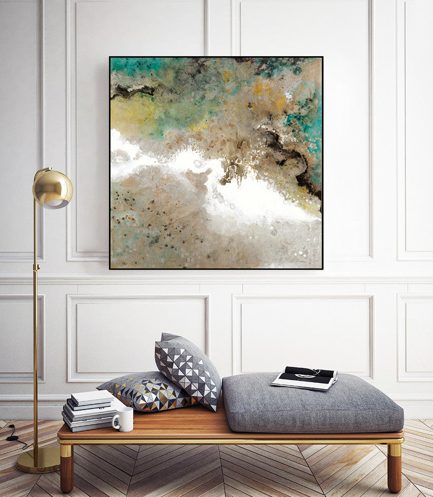 "Crystal Vision III" Art block Framed Canvas, 20"x20"