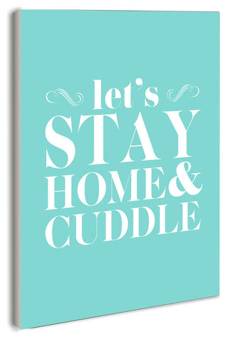 lulusimonSTUDIO Let's Stay Home and Cuddle Boutique Chic Wall Plaque