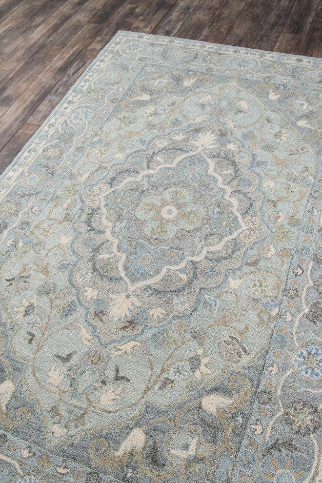 Momeni Tangier Wool Hand Tufted Blue Area Rug, 7'6"x9'6"