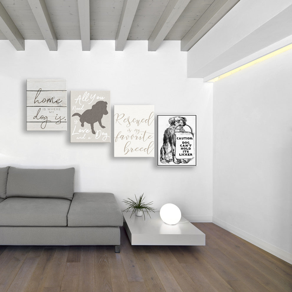 All You Need is Love and a Dog, 10"x15", Wall Plaque Art