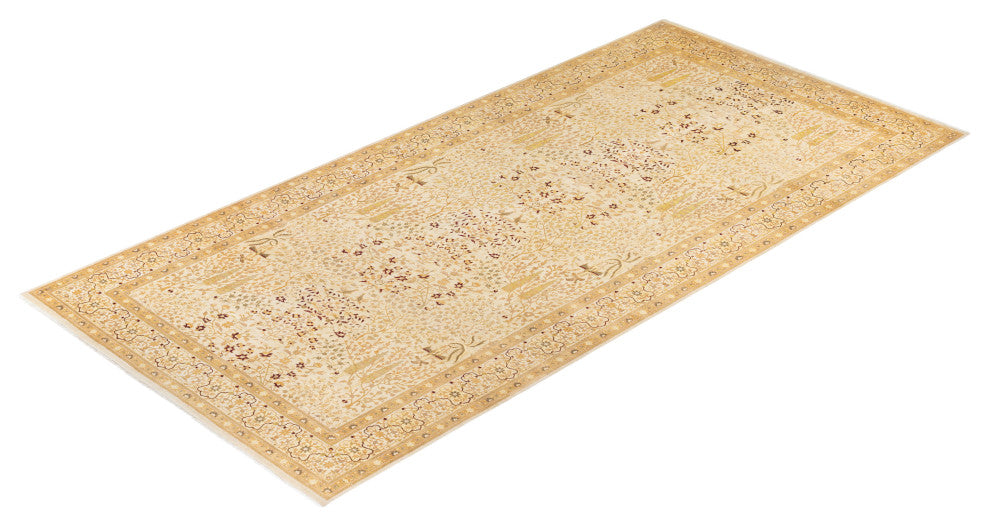 Mogul, One-of-a-Kind Hand-Knotted Area Rug Ivory, 8'1"x17'0"