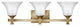Hinkley Abbie Three Light Vanity, Brushed Caramel