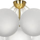 8-Light Contemporary Globe Chandelier Miles, Aged Brass