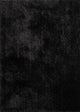 Black Authentic Solid Black Shaggy Hand-Tufted Area Rug, 4x6'