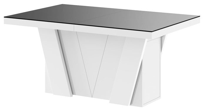 ALETA Extendable Dining Table, Grey/White