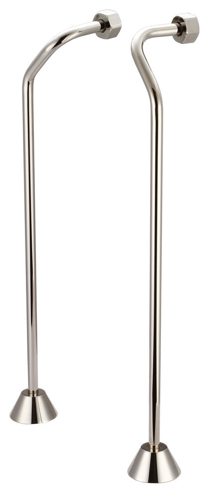 Double Offset Supply For Clawfoot Or Elegant Tubs, Polished Nickel PVD