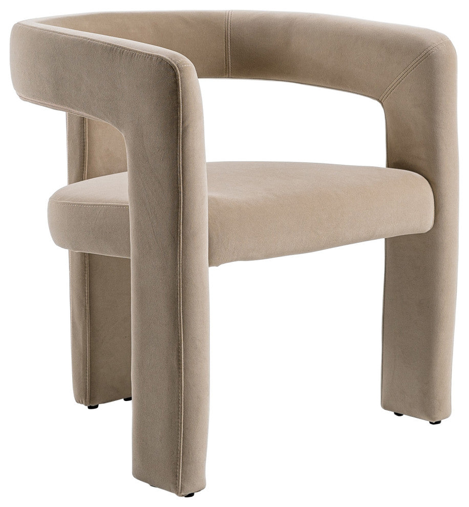 Modrest Cherish Modern Beige Fabric Dining Chair