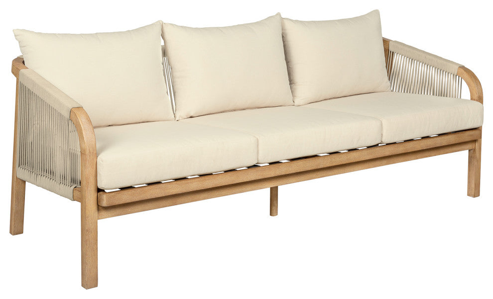 Cypress Outdoor Patio 4-Piece Conversation Set Ivory Olefin Cushions