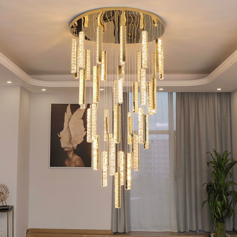 Santa Margherita Ligure | Creative Gold LED Crystal Chandelier, 17 Lights, Warm Light