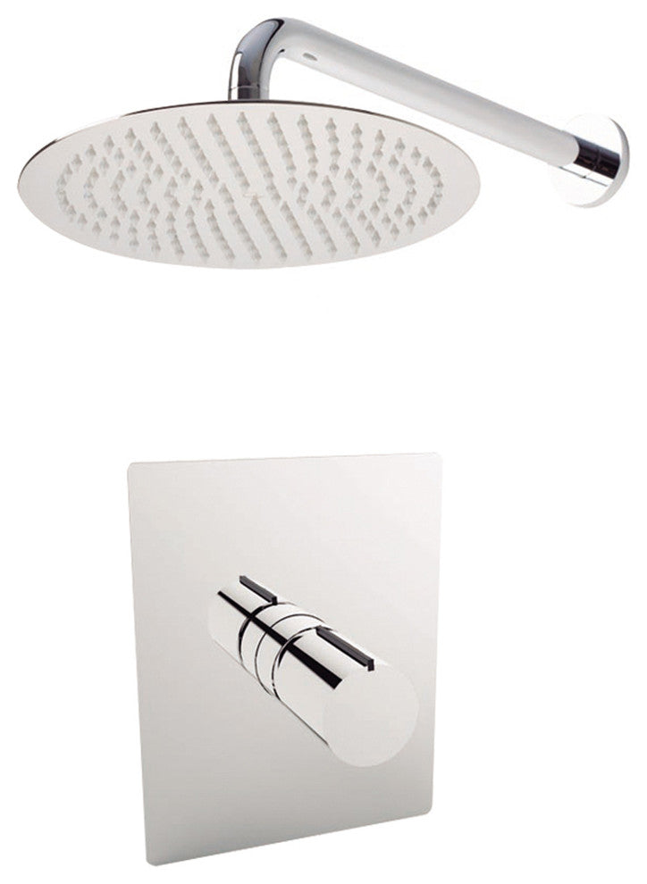 Aquamoon Barcelona 8" Showerhead With Wall Arm, Chrome