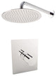 Aquamoon Barcelona 8" Showerhead With Wall Arm, Chrome