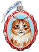 Red Tabby With Curios Glance Ornament