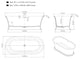 Vanity Art 67" Solid Surface Resin Stone Freestanding Bathtub