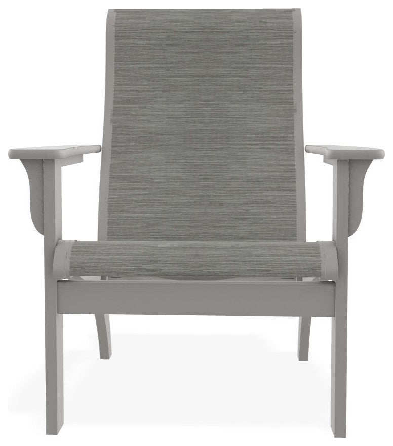 Adirondack Sling Outdoor Adirondack Armchair, Sicily/Warm Gray