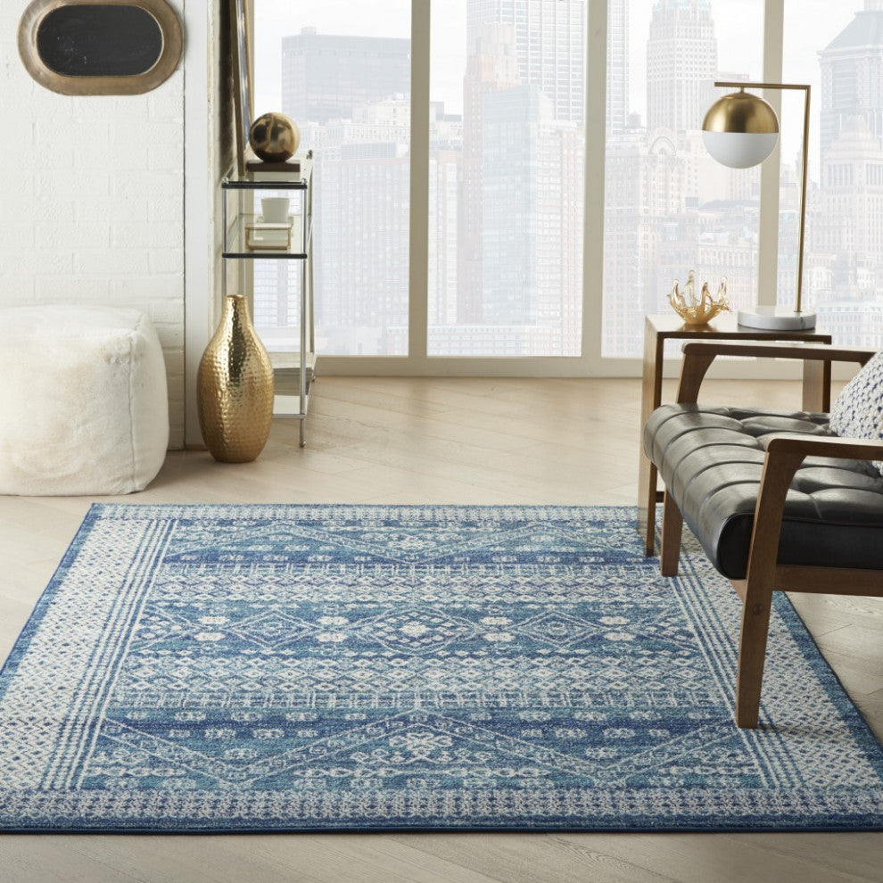 5'' X 7'' Navy Blue Power Loom Area Rug