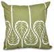 Fern 2, Floral Print Pillow, Green, 18"x18"