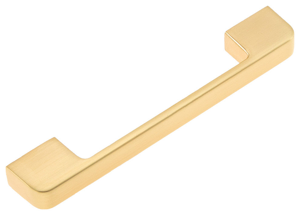 Utopia Alley Zinc Cabinet Pull, 3.75"/5.0" Center to Center, Brushed Brass, 5.0", 1 Pack