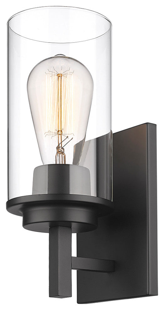 Janna 1 Light 4" Matte Black Sconce