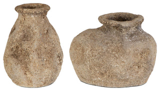 Uttermost 17131 Ancient Echos 11-1/2" Tall Terracotta Vase - Set - Aged Brown