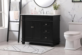 Weston Single Bathroom Vanity Set, Black, 42