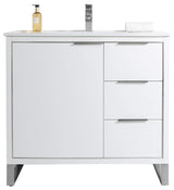 Fine Fixtures Opulence Collection Bathroom Vanity with White Ceramic Sink