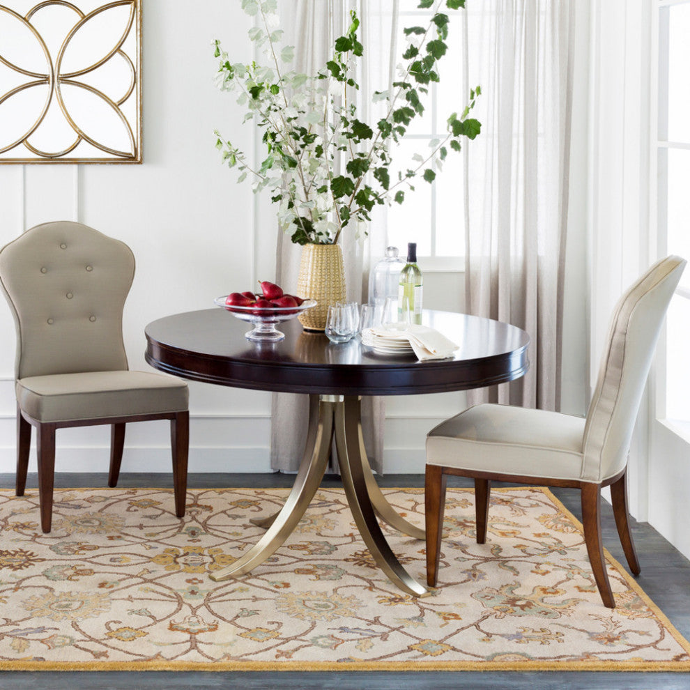 Surya Caesar CAE-1081 Traditional Area Rug, Khaki, 8' Round