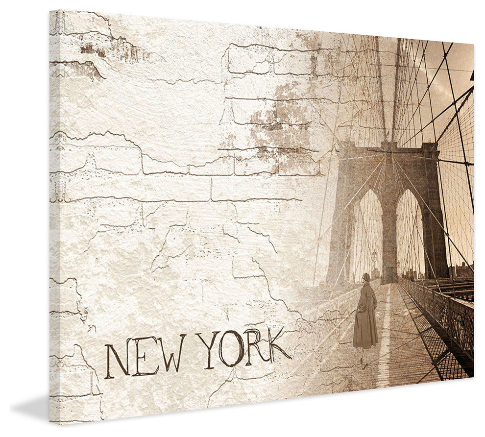 "New York Sunday" Painting Print on Canvas by Irena Orlov