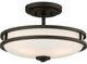 Quoizel CDT1715OZ Three Light Semi-Flush Mount Cadet Old Bronze