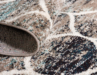 Rug Unique Loom Trellis Frieze Multi/Blue Square 7' 0 x 7' 0