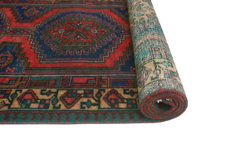 Fine Vintage Distressed Carolynn Navy/Red Runner, 3'3x10'5