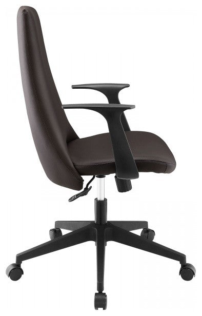 Brown Fount Mid Back Vinyl Office Chair