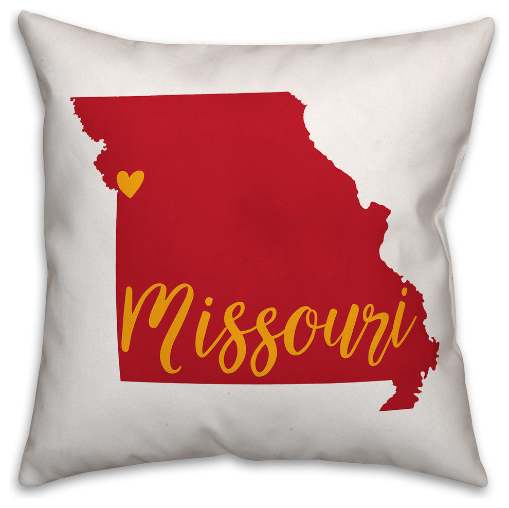Missouri State Pride Kansas City Love Outdoor Throw Pillow