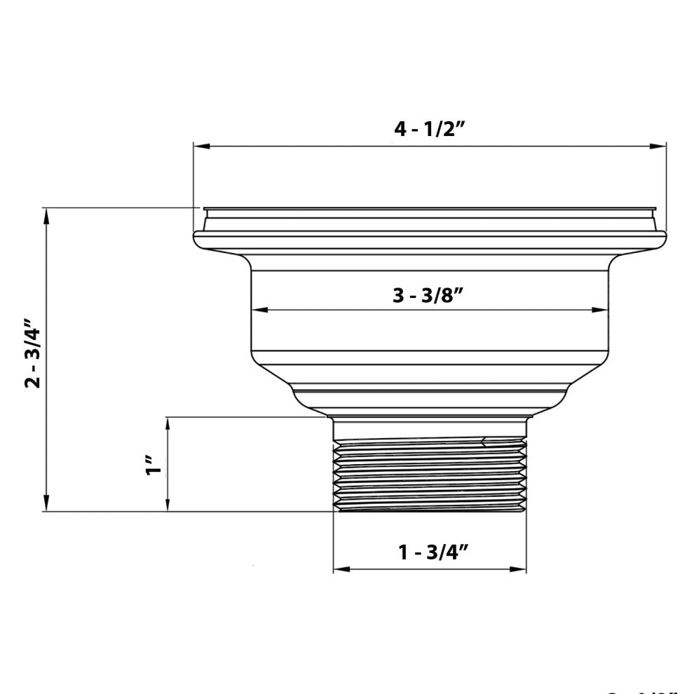 Kitchen Sink Strainer Drain Assembly Gunmetal Black Stainless Steel RVA1022GG