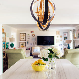 Luna 4 Light Bronze & Gold Sphere Mini Chandelier