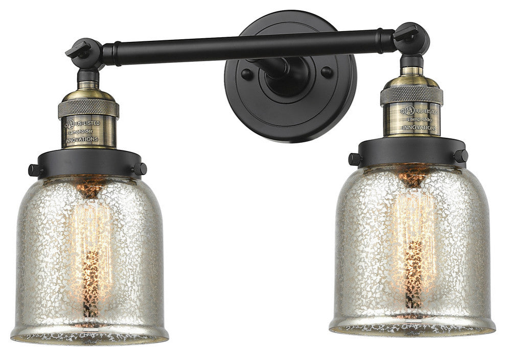 INNOVATIONS LIGHTING 208-BAB-G58-LED Small Bell 2 Light Bath Vanity Light