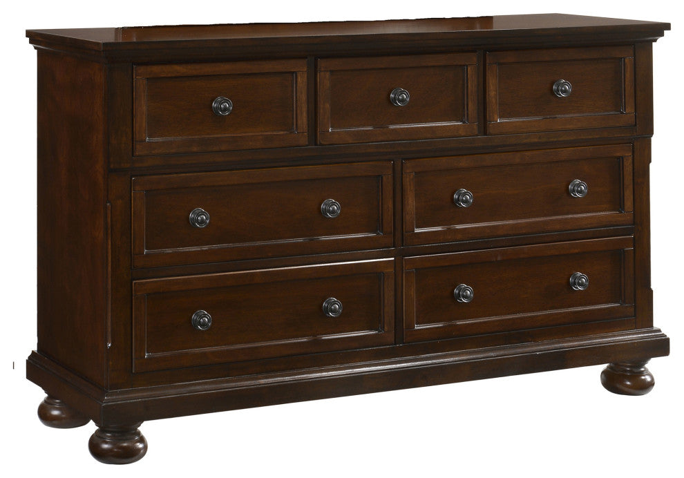 Meade 7-Drawer Dresser, 35 in. X 60 in. X 18 in., Cherry