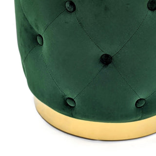 Green Velvet Stool