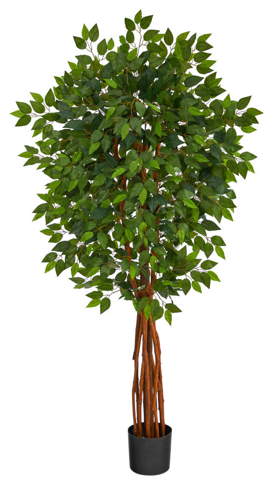 5.5' Super Deluxe Natural Trunk Ficus Artificial Tree With Natural Trunk