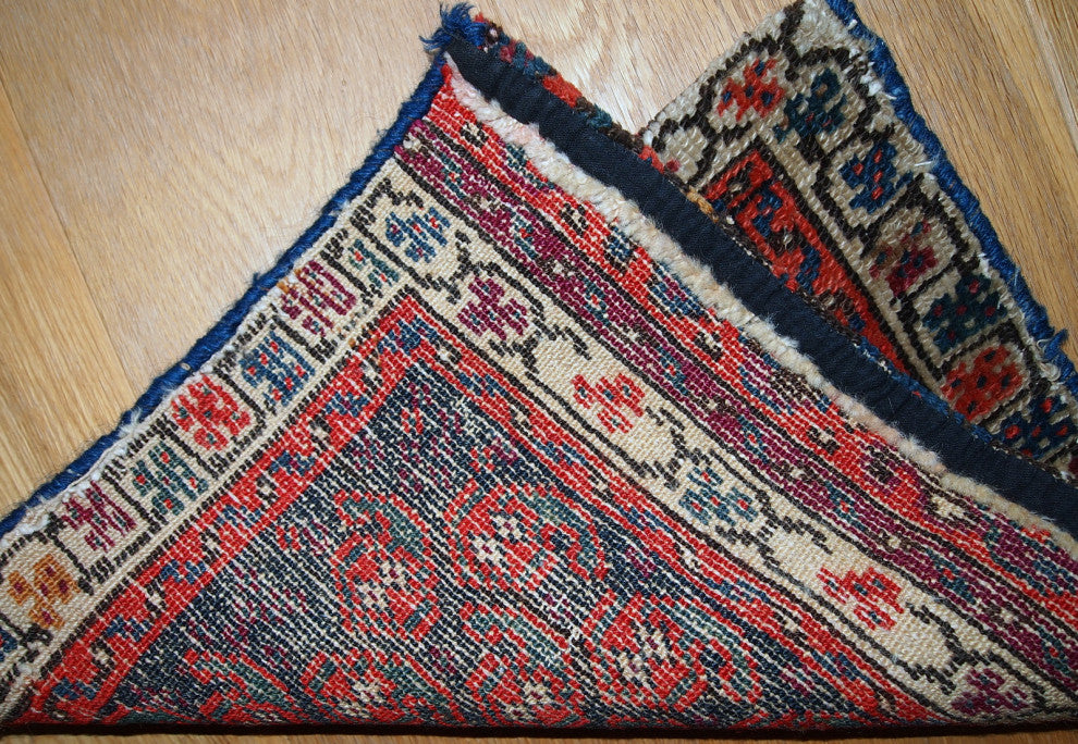 Handmade antique Persian Malayer bag face 1.2' x 1.5' ( 37cm x 46cm ) 1900s