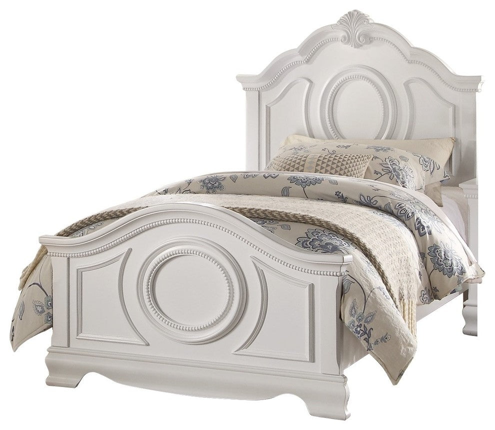 5-Piece Libby Girls Cottage Full Bed, Dresser, Mirror, 2 Nightstand, White